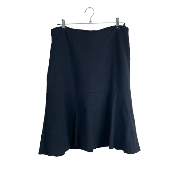 Lauren Ralph Lauren Black A-Line Viscose Skirt Women's Size 10 Capsule Office - Picture 3 of 9